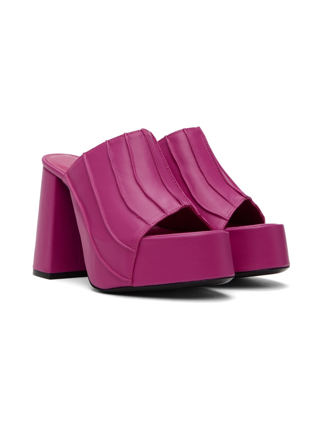 SSENSE Exclusive Pink Brad Heeled Sandals - 4