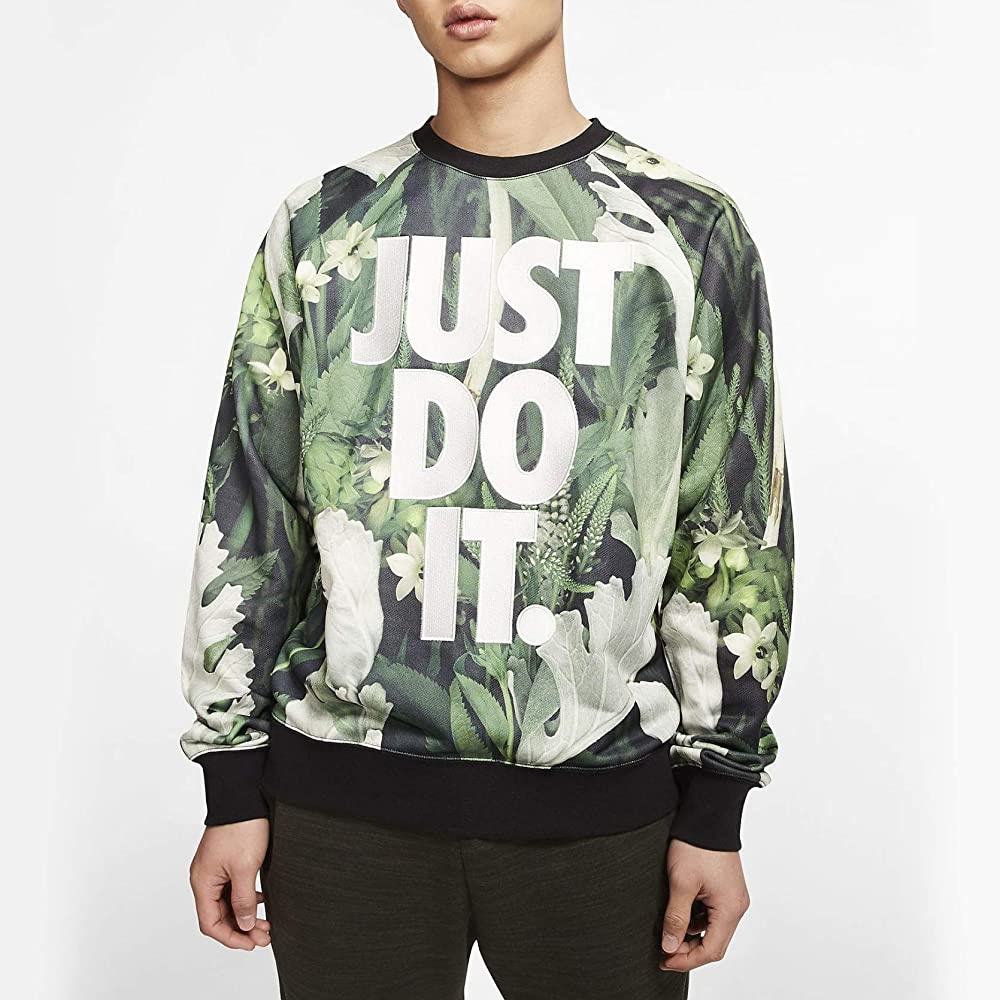 Nike Just Do It Floral Crew 'Green White' CK8178-083 - 3