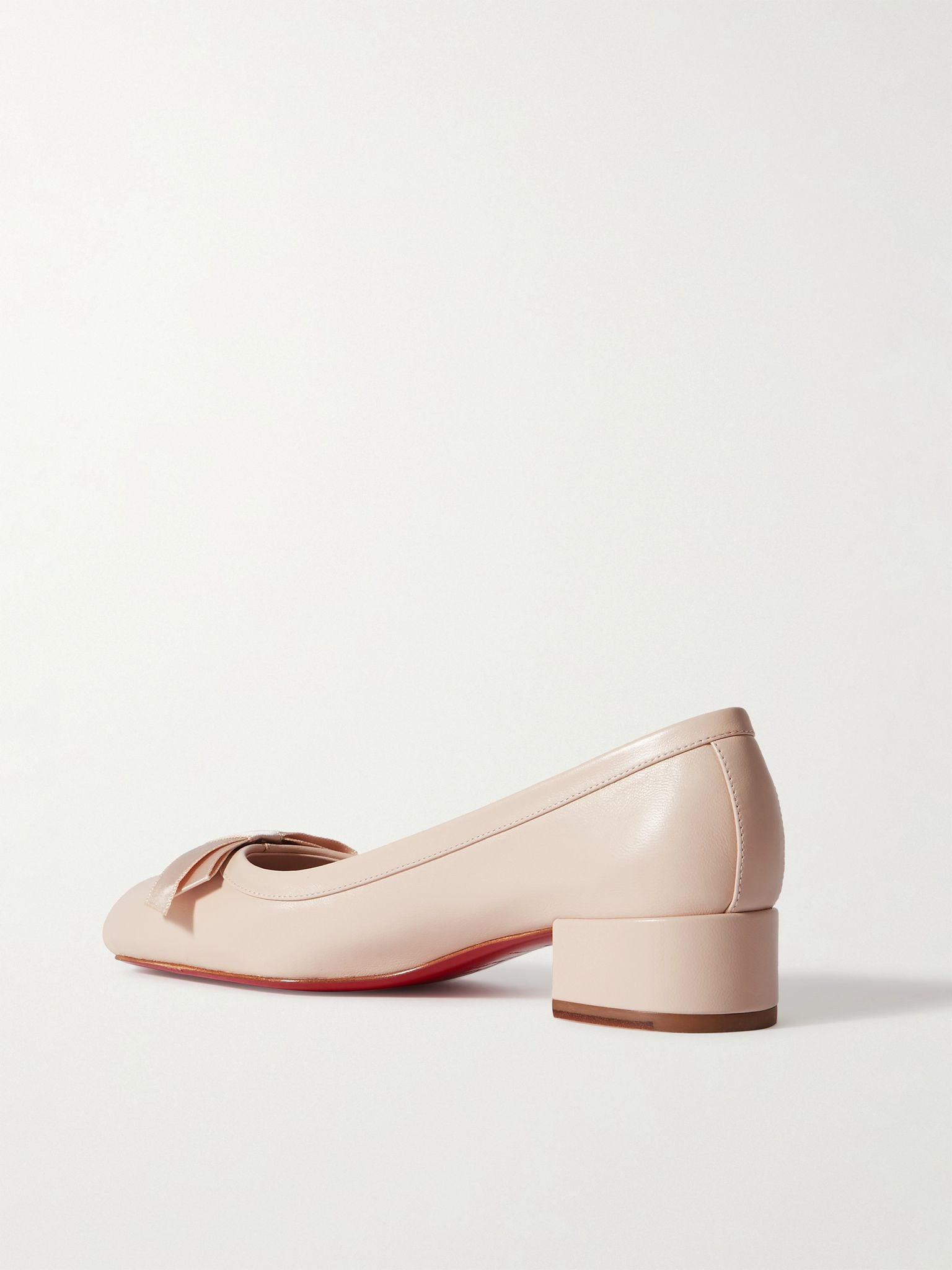 Mamaflirt 30 bow-embellished leather ballet pumps Neutral - 3
