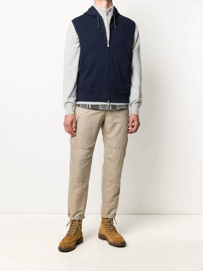 Brunello Cucinelli drawstring hooded vest outlook