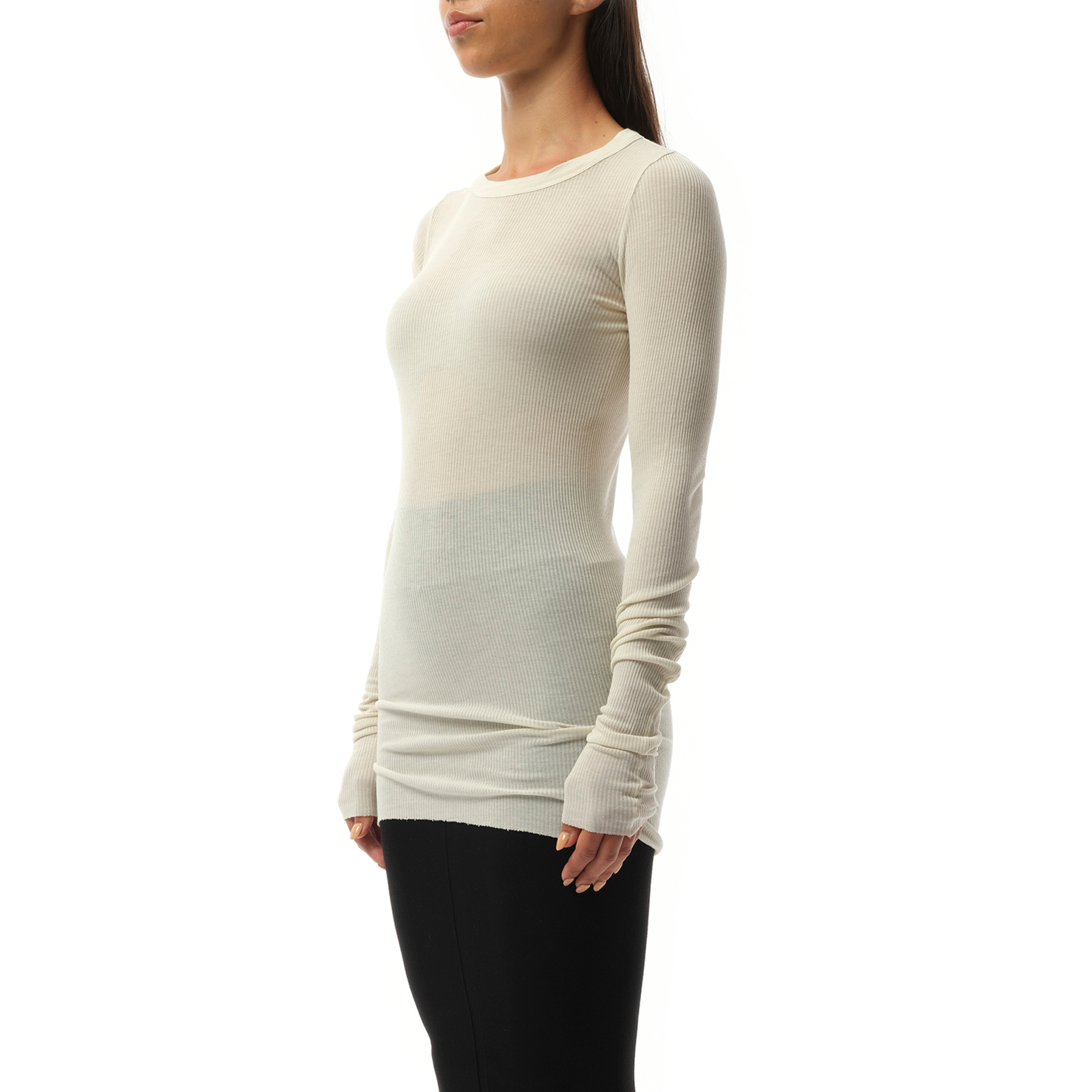 Rib Long Sleeve T-Shirt in Dinge - 5