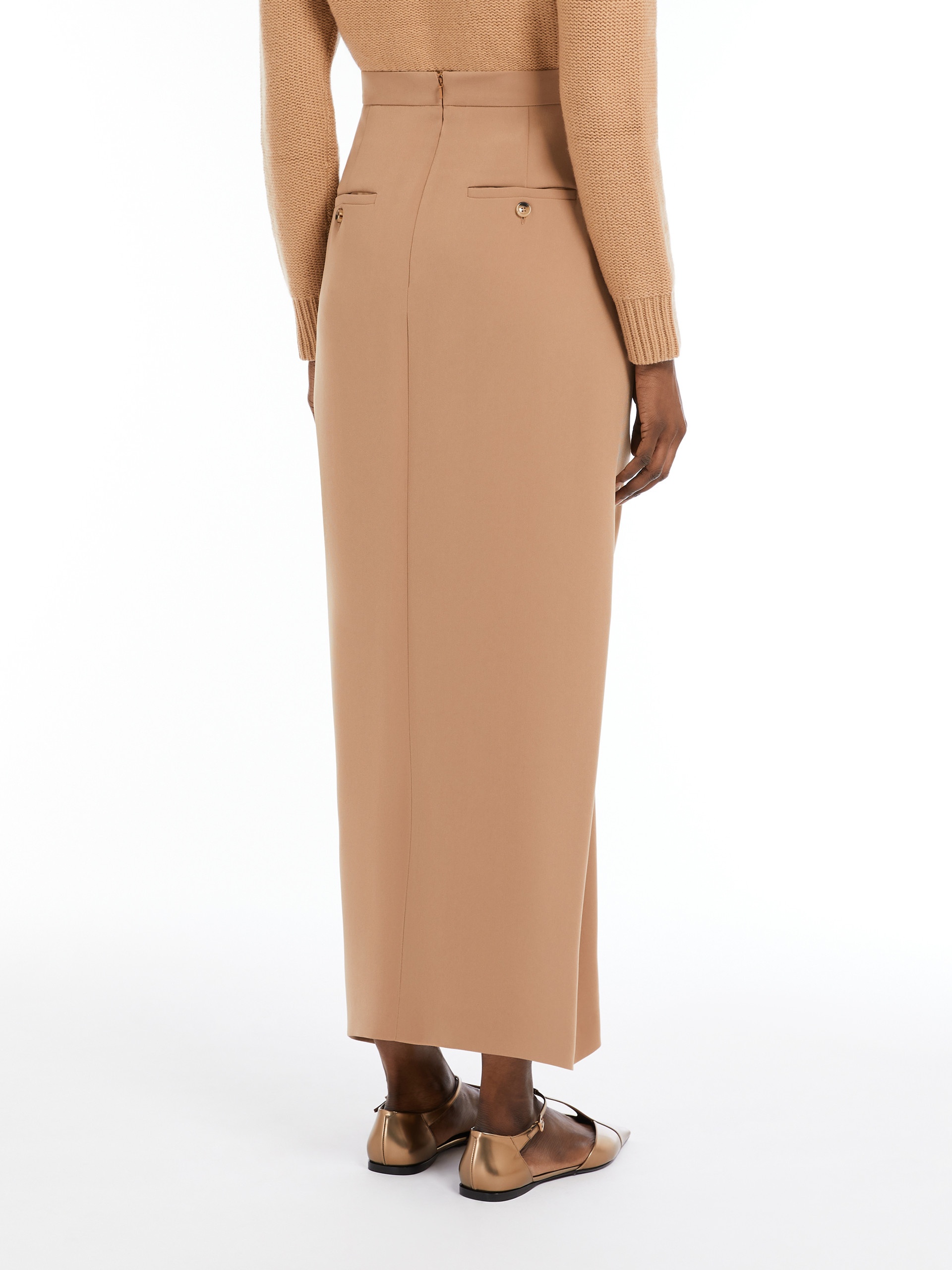 RIDENTE Long cady skirt with pleats - 4