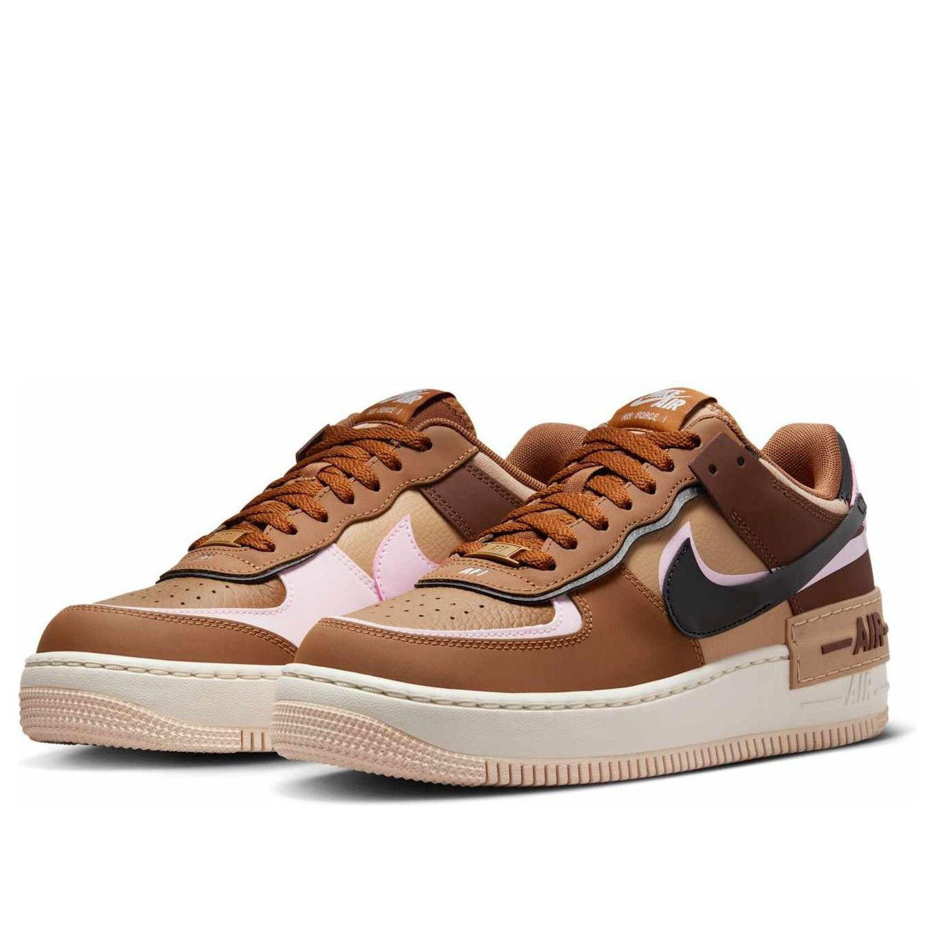 (WMNS) Nike Air Force 1 Shadow 'Light British Tan Pink Cacao Wow' DZ1847-200 - 3