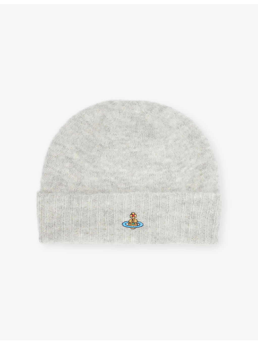 Fluffy Brand-Embroidered Alpaca-Blend Beanie Hat - 1