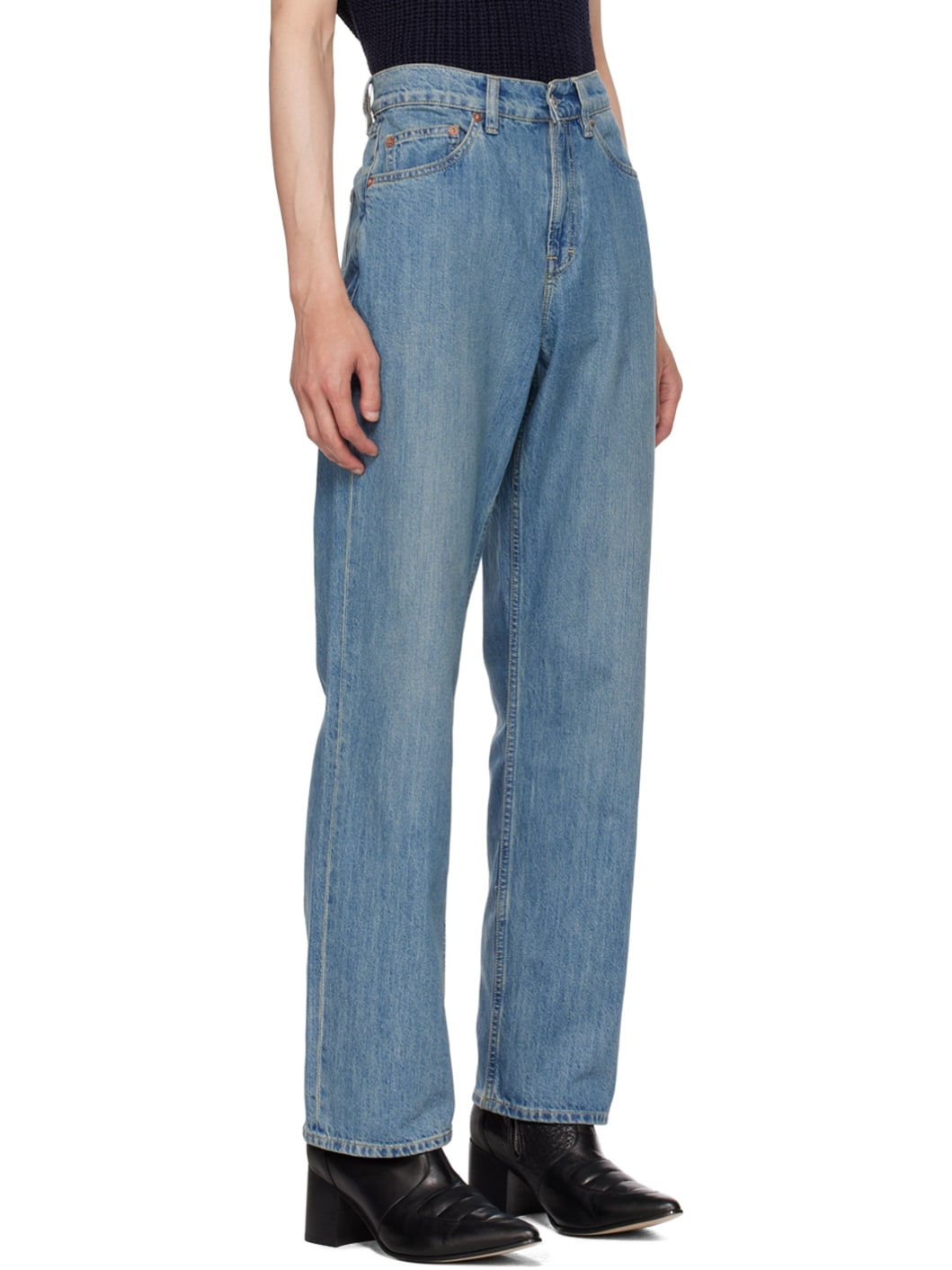 Blue Formal Cut Jeans - 2