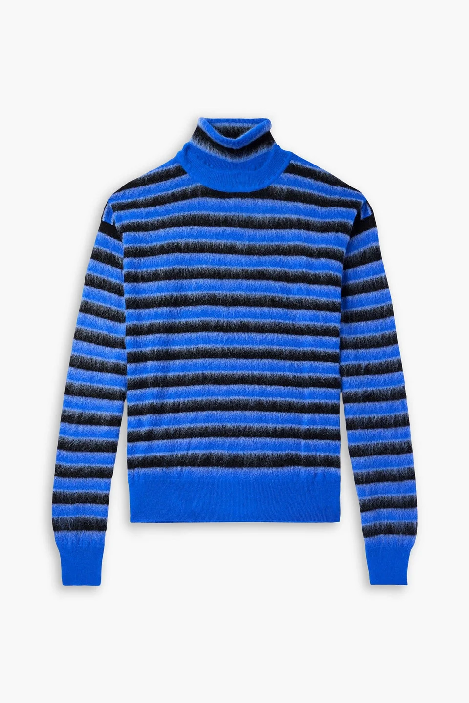 Striped brushed-wool rollneck sweater - 1