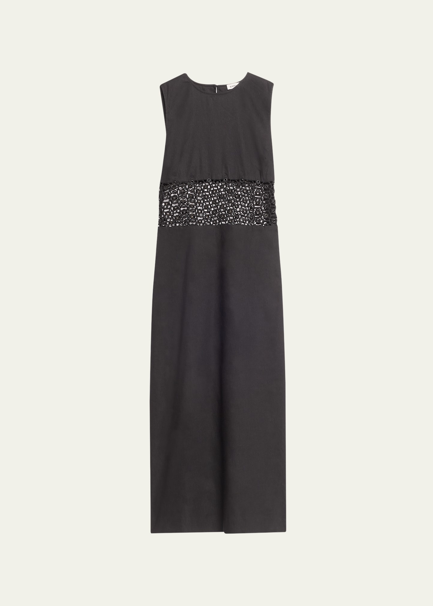 Ginza Embroidered Cutout Midi Dress - 1