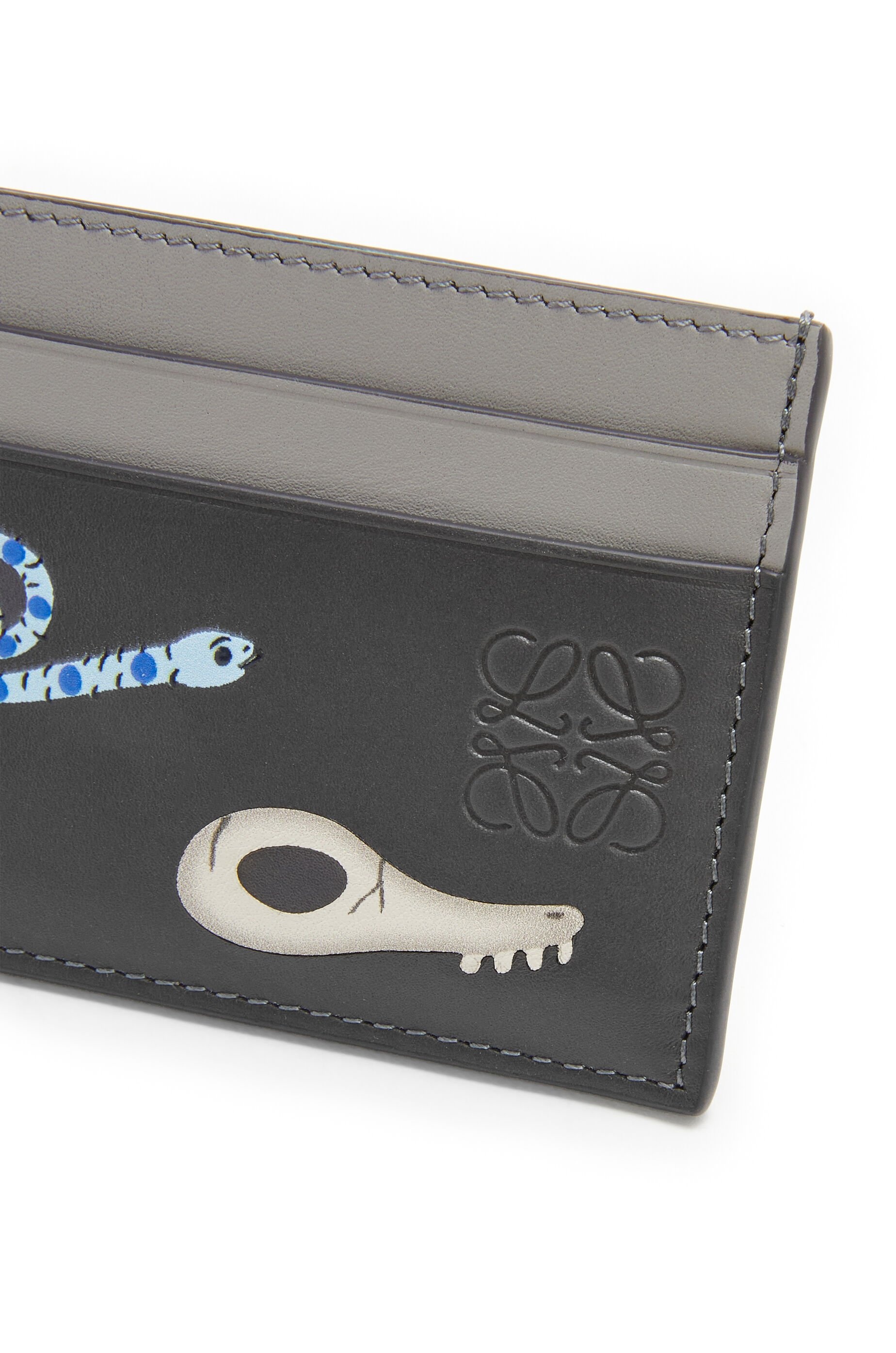 Mandragora plain cardholder in satin calfskin - 4