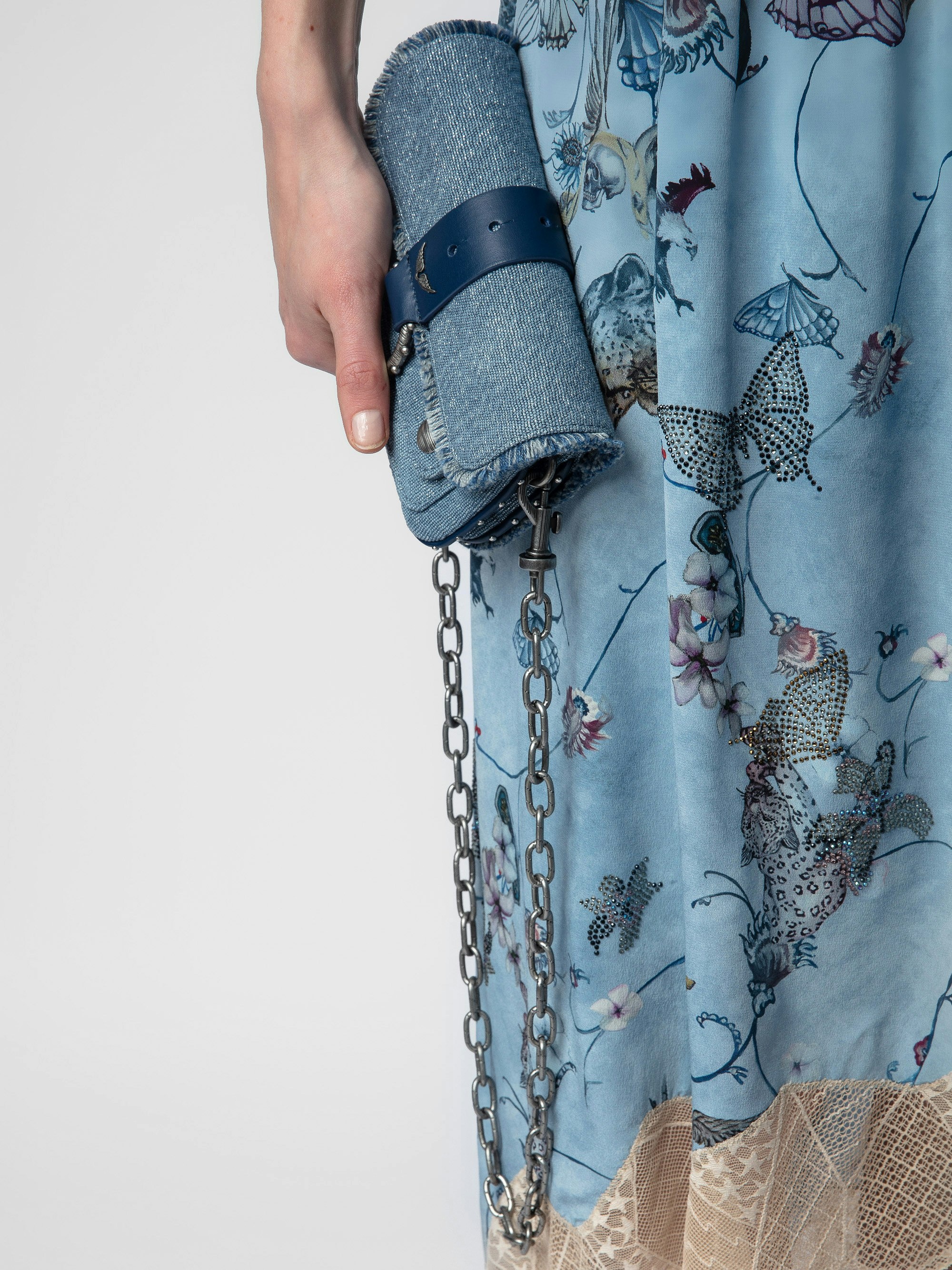 Joslin Diamanté Silk Skirt - 6