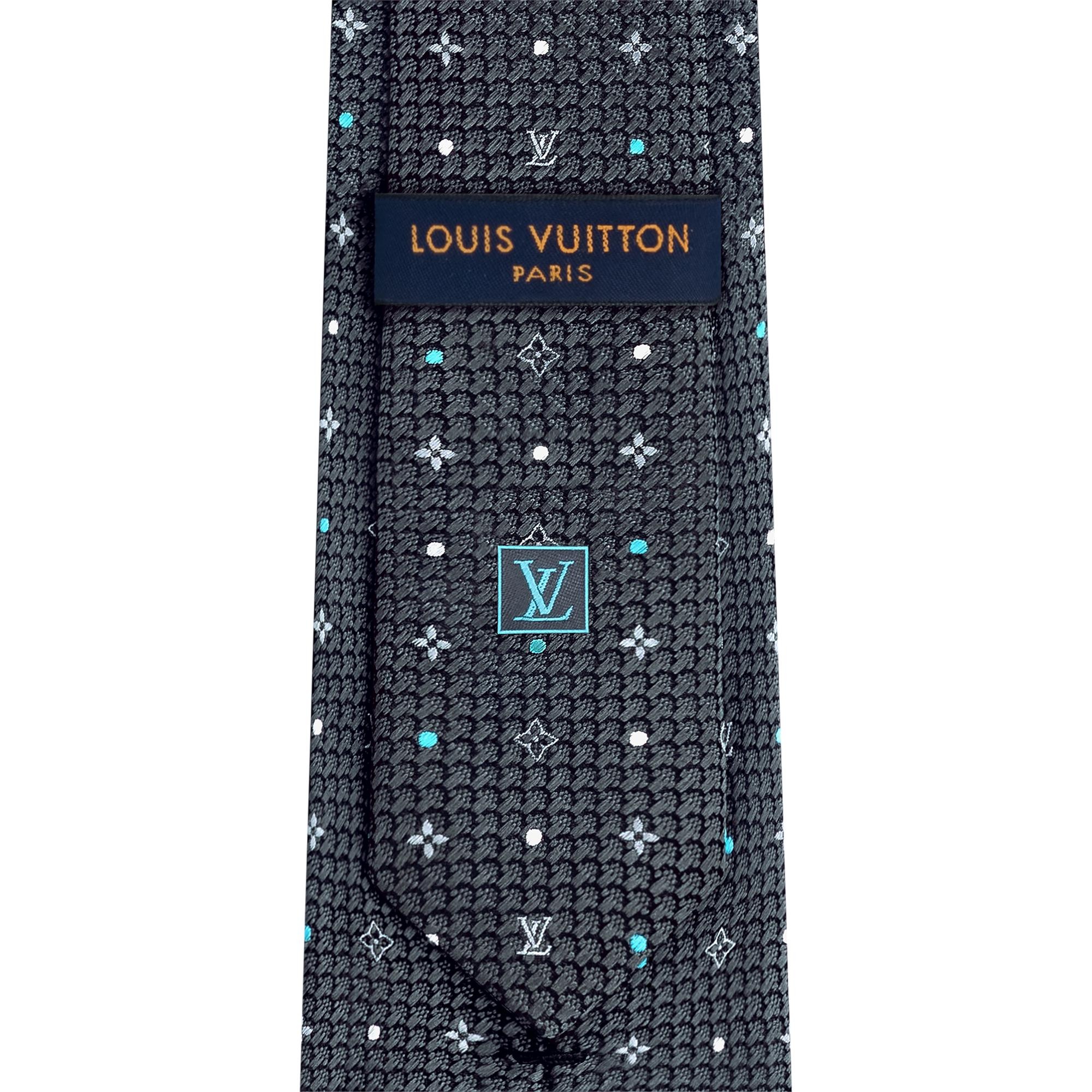 Monogram Textured Dots Tie - 2