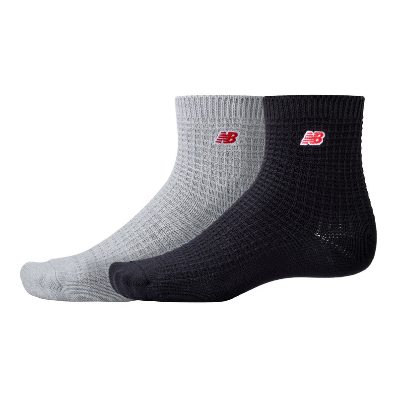 Waffle Knit Ankle Socks 2 Pack 1