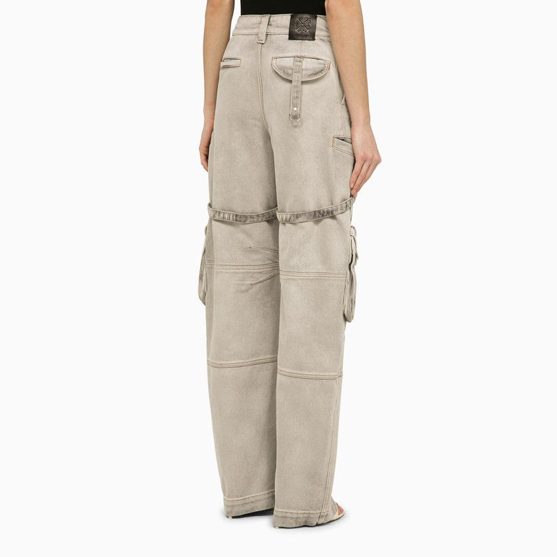 Off-White Oversized Cargo Jeans In Burnt Denim Women - 2