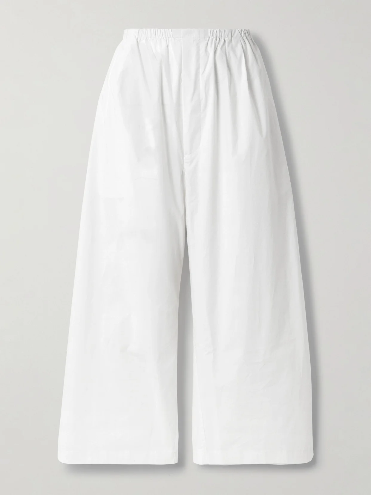 Kayla Cropped Cotton-poplin Wide-leg Pants - 1