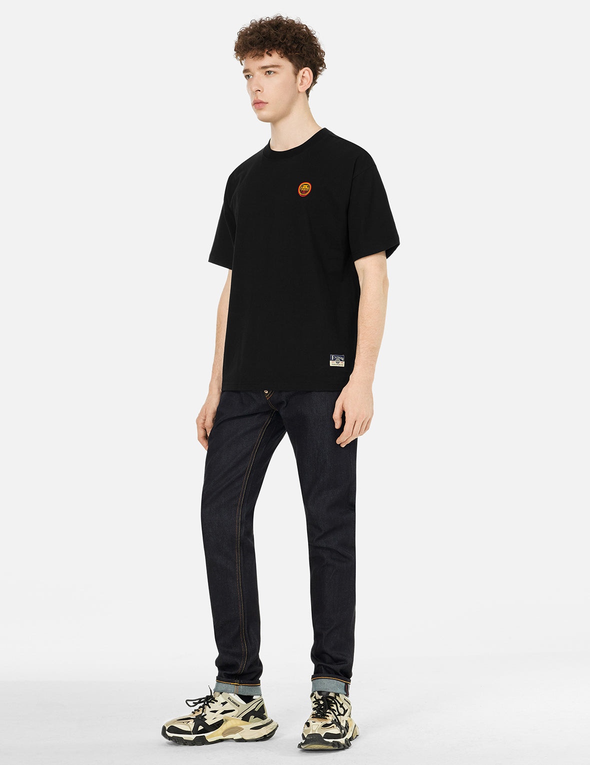 Daruma and Logo Embroidery Relax Fit T-shirt - 3