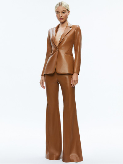 Alice + Olivia MACEY FITTED VEGAN LEATHER BLAZER outlook