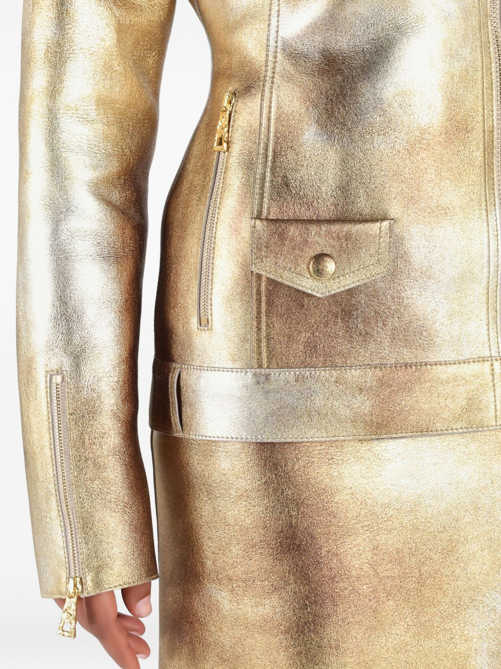 leather biker jacket - 6