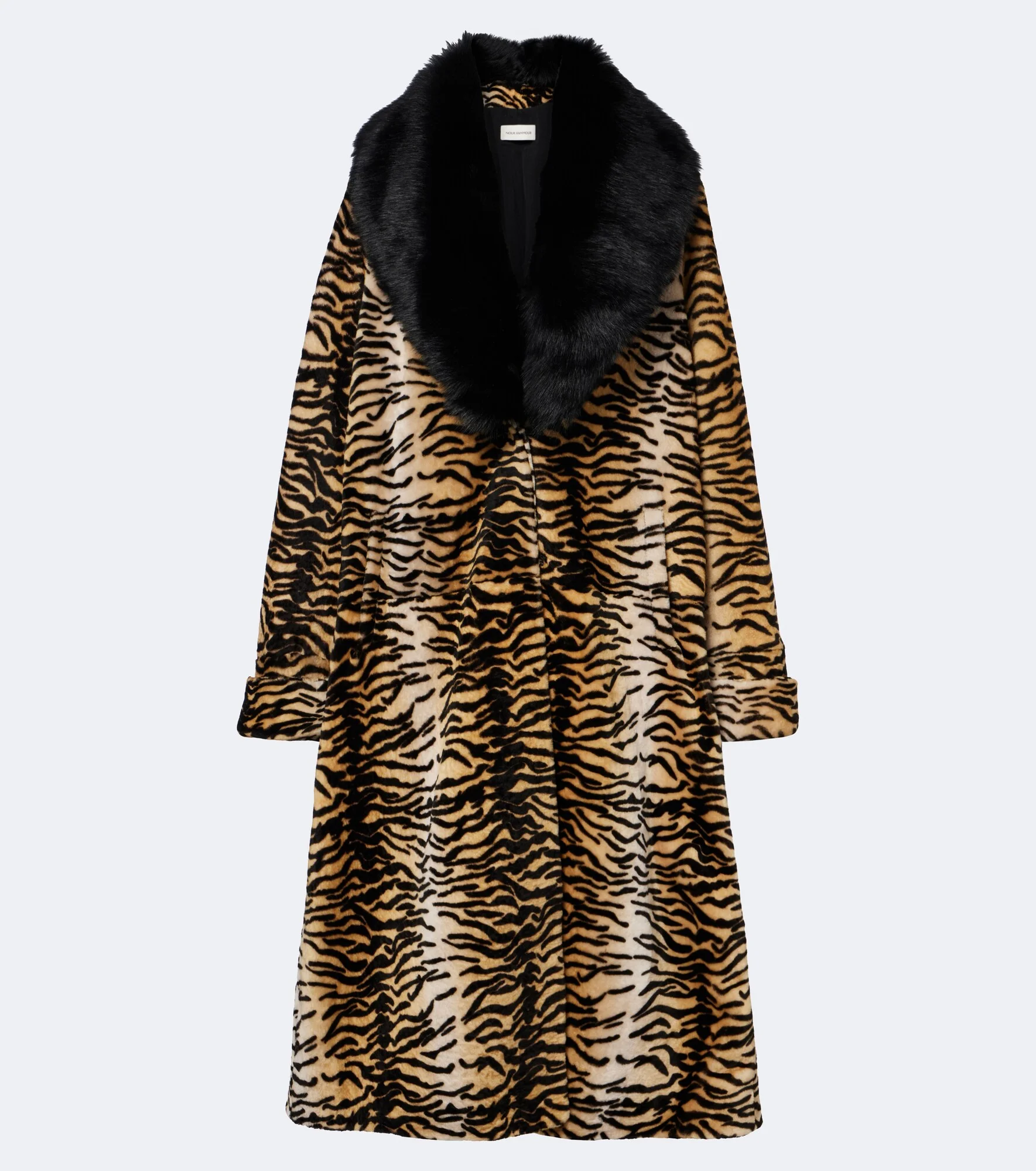 Nina tiger-print shearling coat - 1