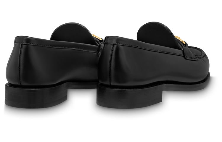 (WMNS) LOUIS VUITTON Chess Flat Loafer Shoes 'Black' 1ABIBA - 4