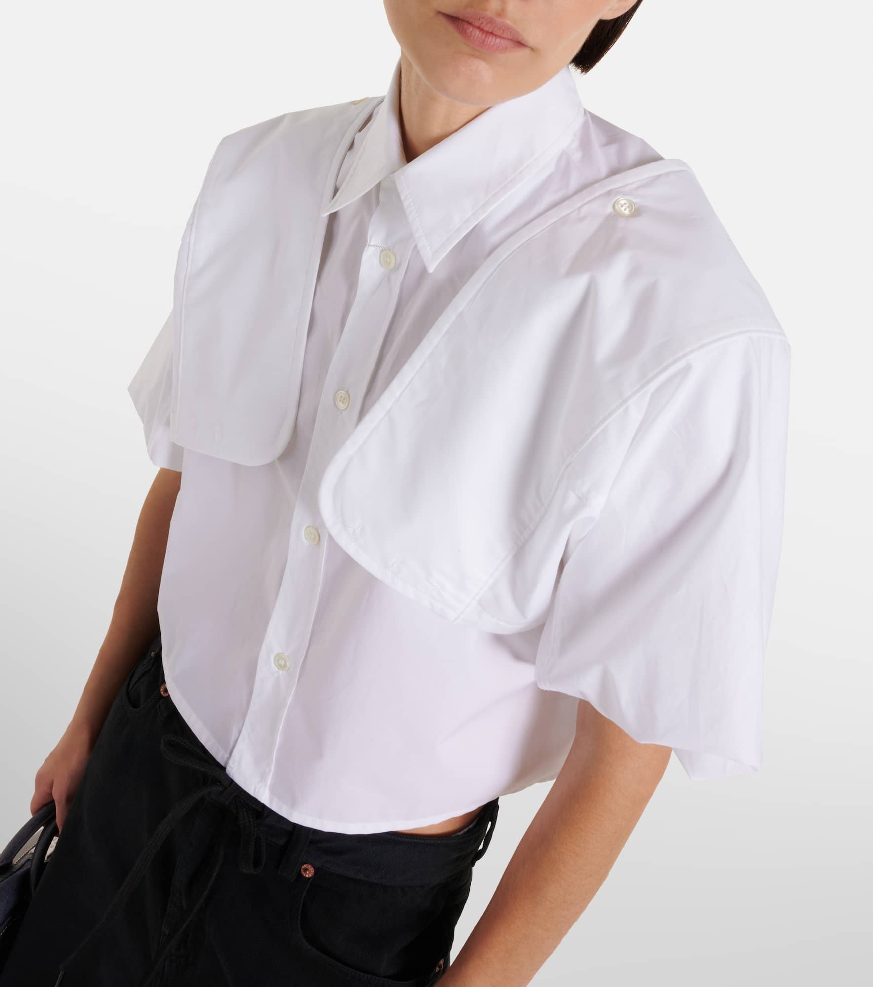 Cotton cropped shirt - 4
