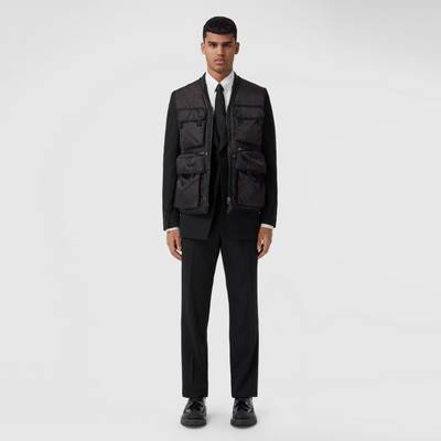 Burberry Grain de Poudre Wool Tuxedo Trousers outlook