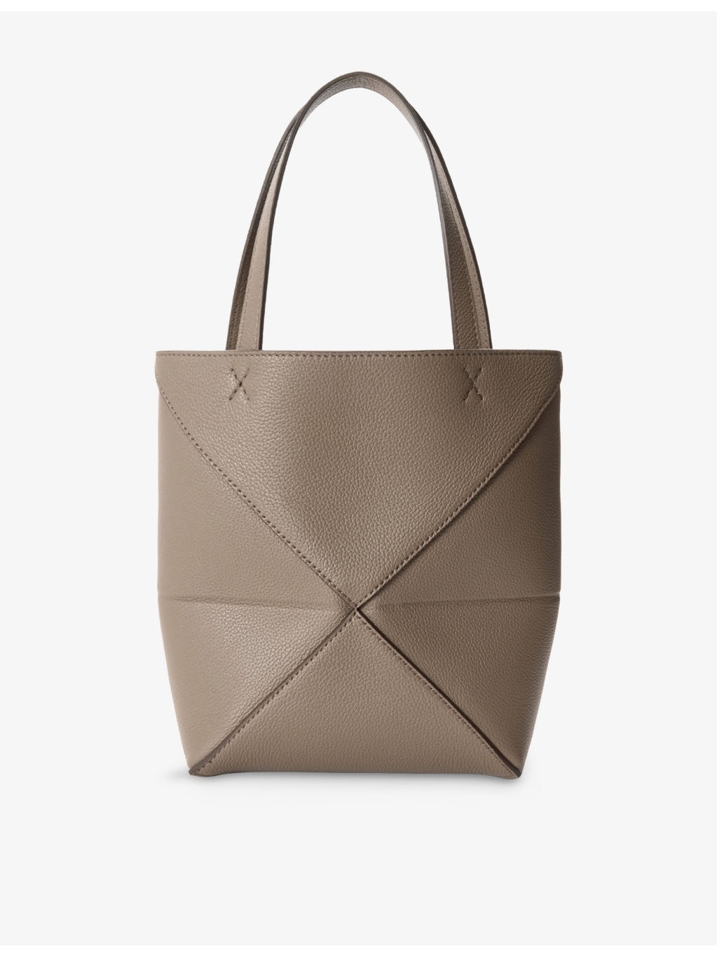 Puzzle Fold Mini Leather Tote Bag - 5