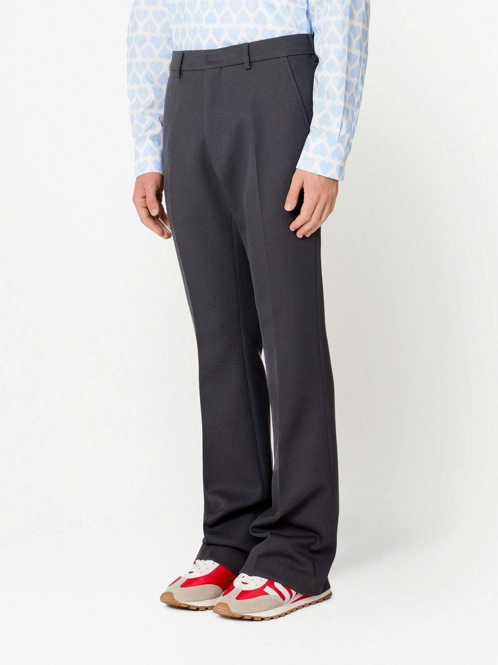 pressed-crease tailored trousers - 3