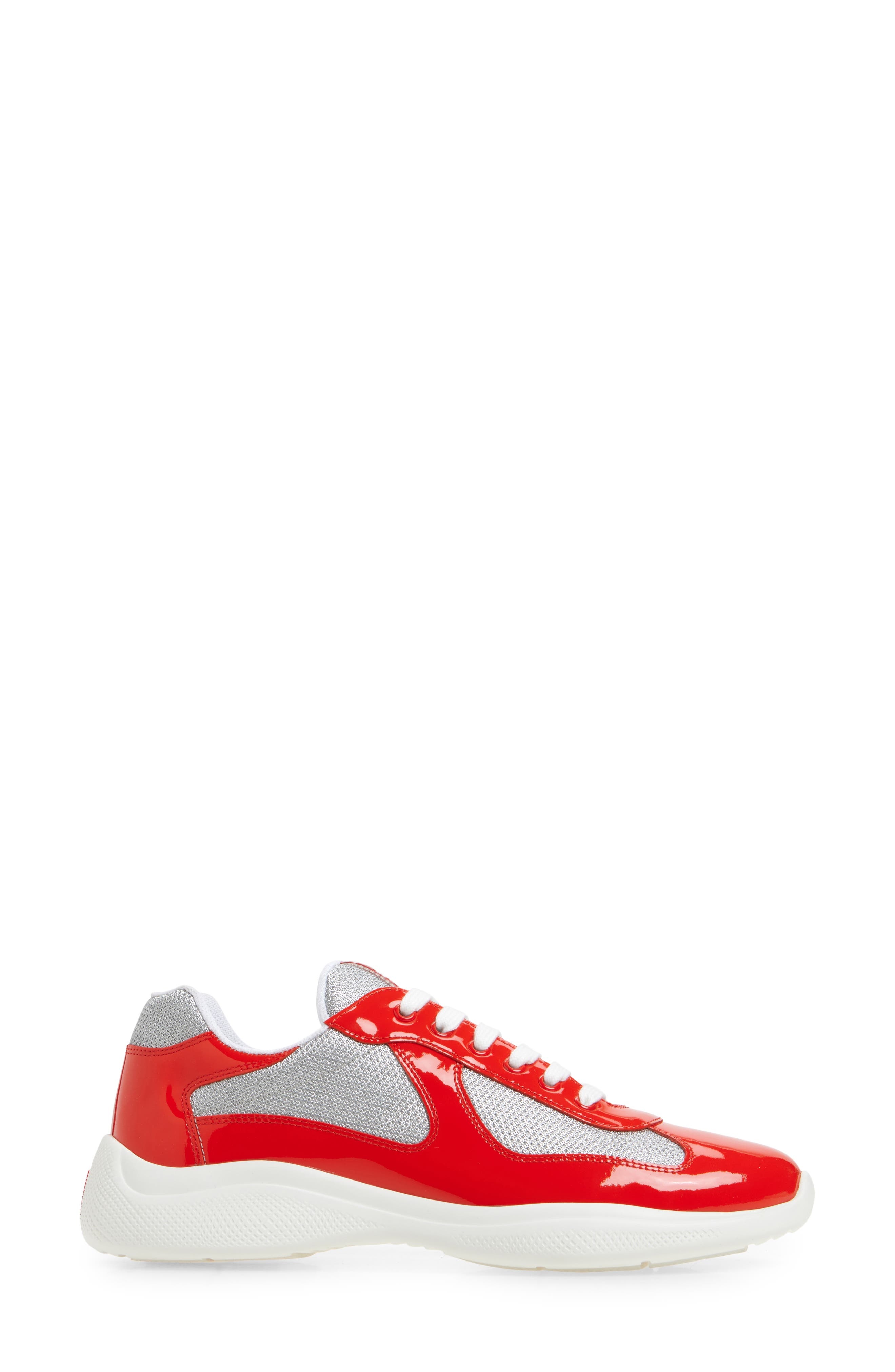 Prada America's Cup Sneaker in Mandarino/Argento at Nordstrom - 3