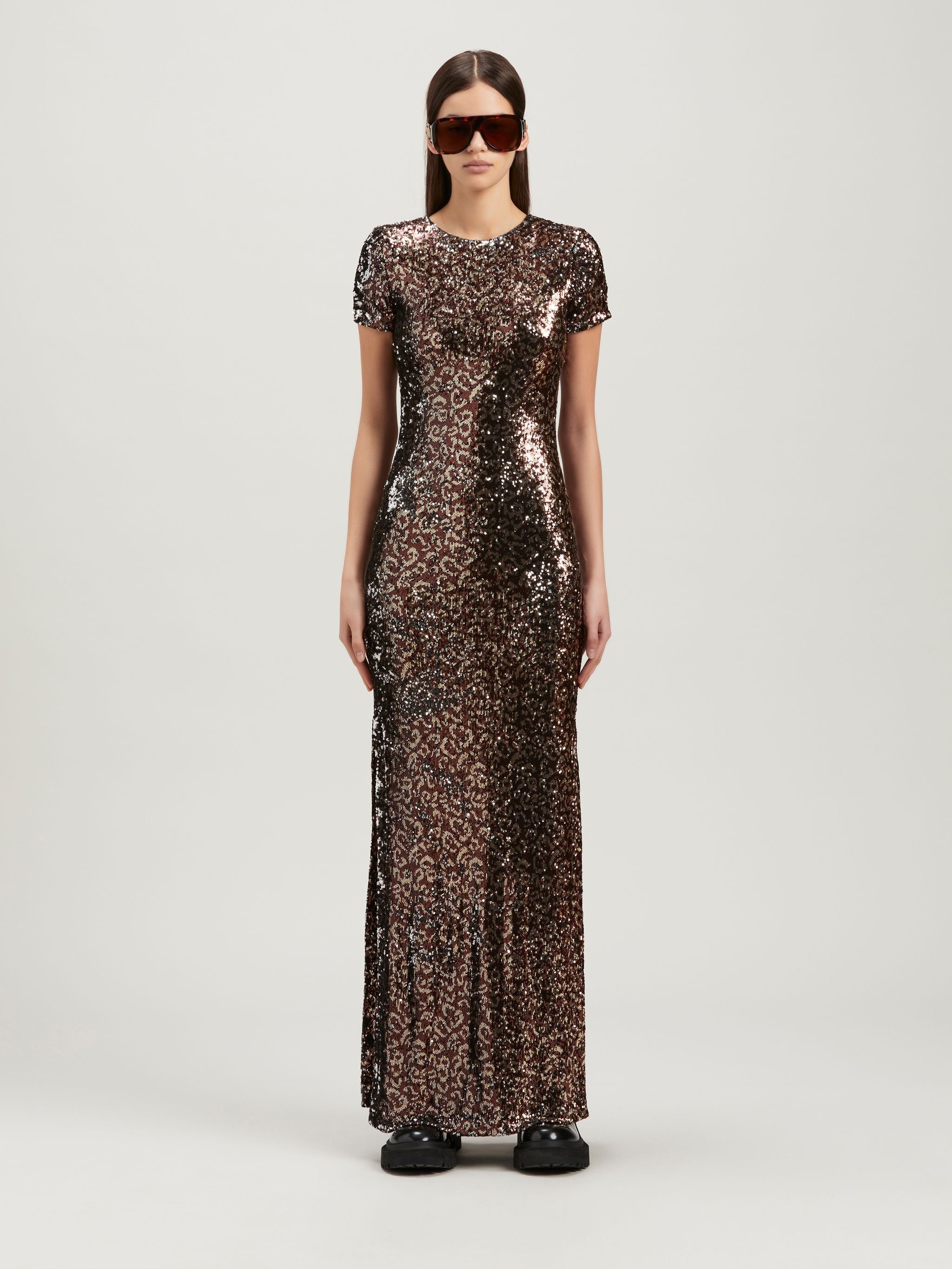 Open Back Sequins Dress - 3