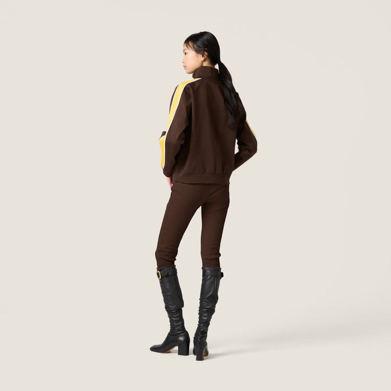 Technical yarn zipper sweatshirt 3