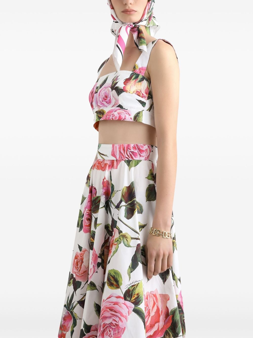 floral-print midi skirt - 5