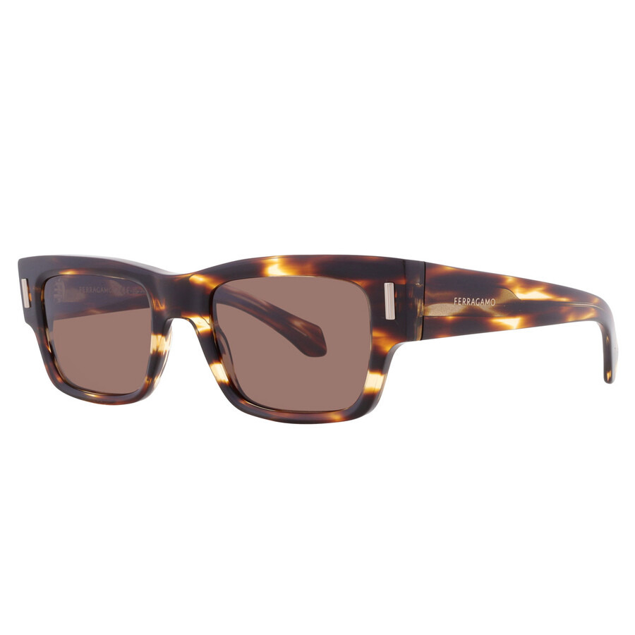 Ferragamo Brown Rectangular Men's Sunglasses SF2011S 216 53 - 2
