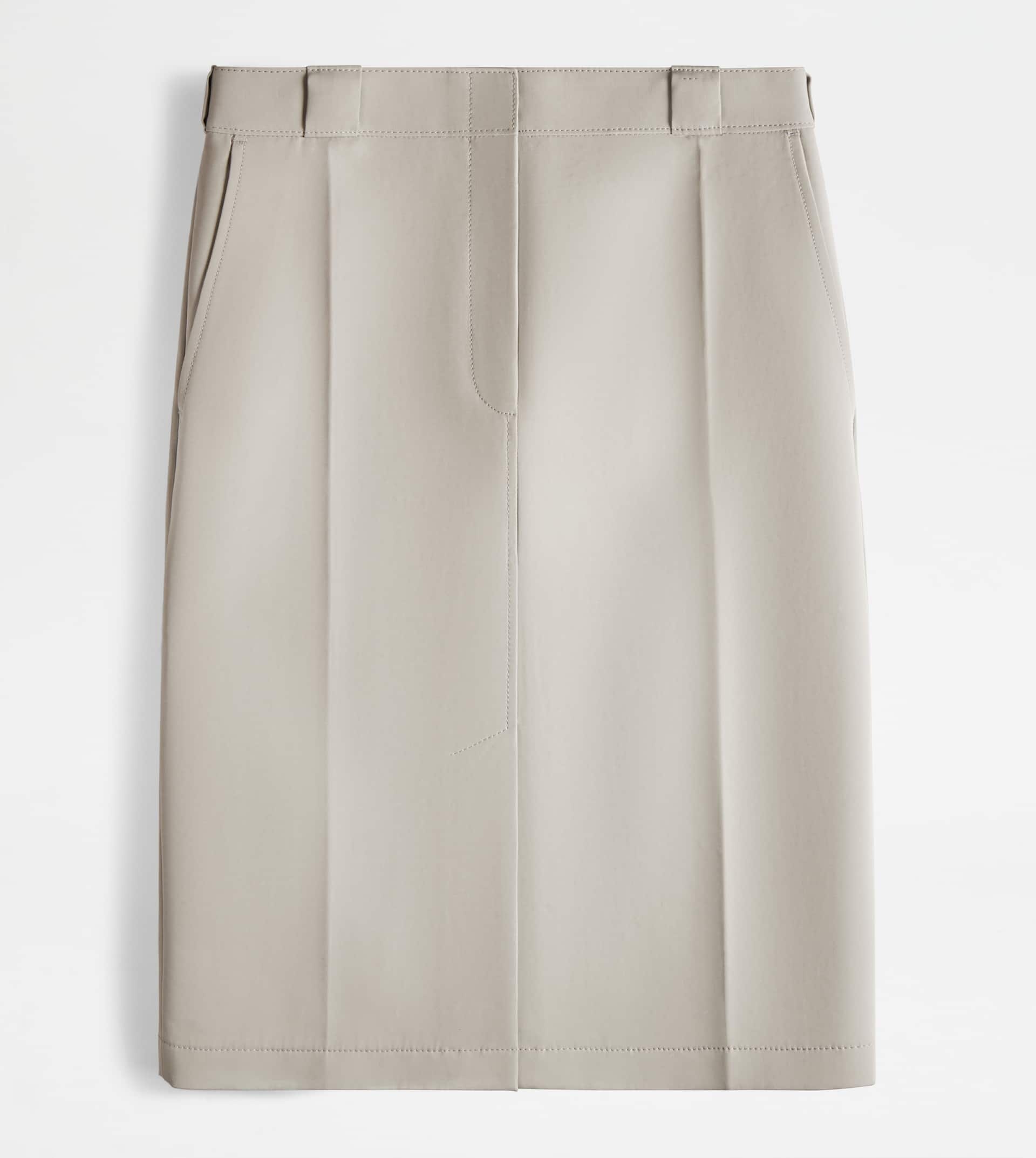 SKIRT IN COTTON - GREY - 1