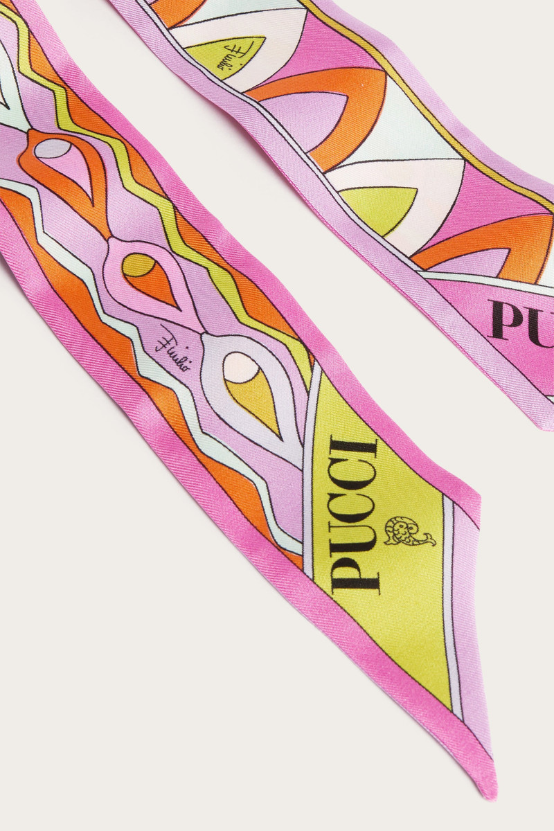 MIXED PRINT SILK TWILL SCARF 4