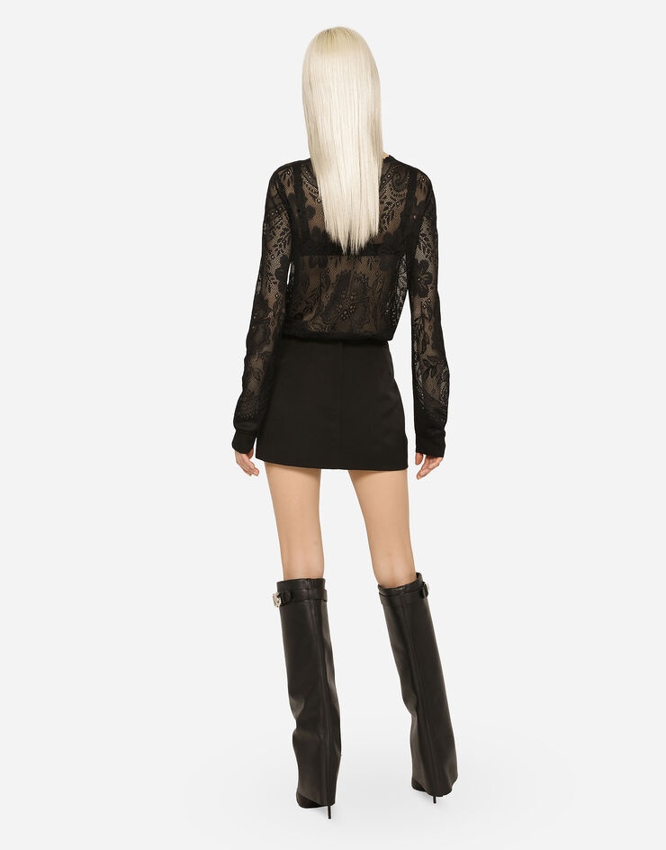 Short Ottoman skirt with Dolce&Gabbana tag - 3