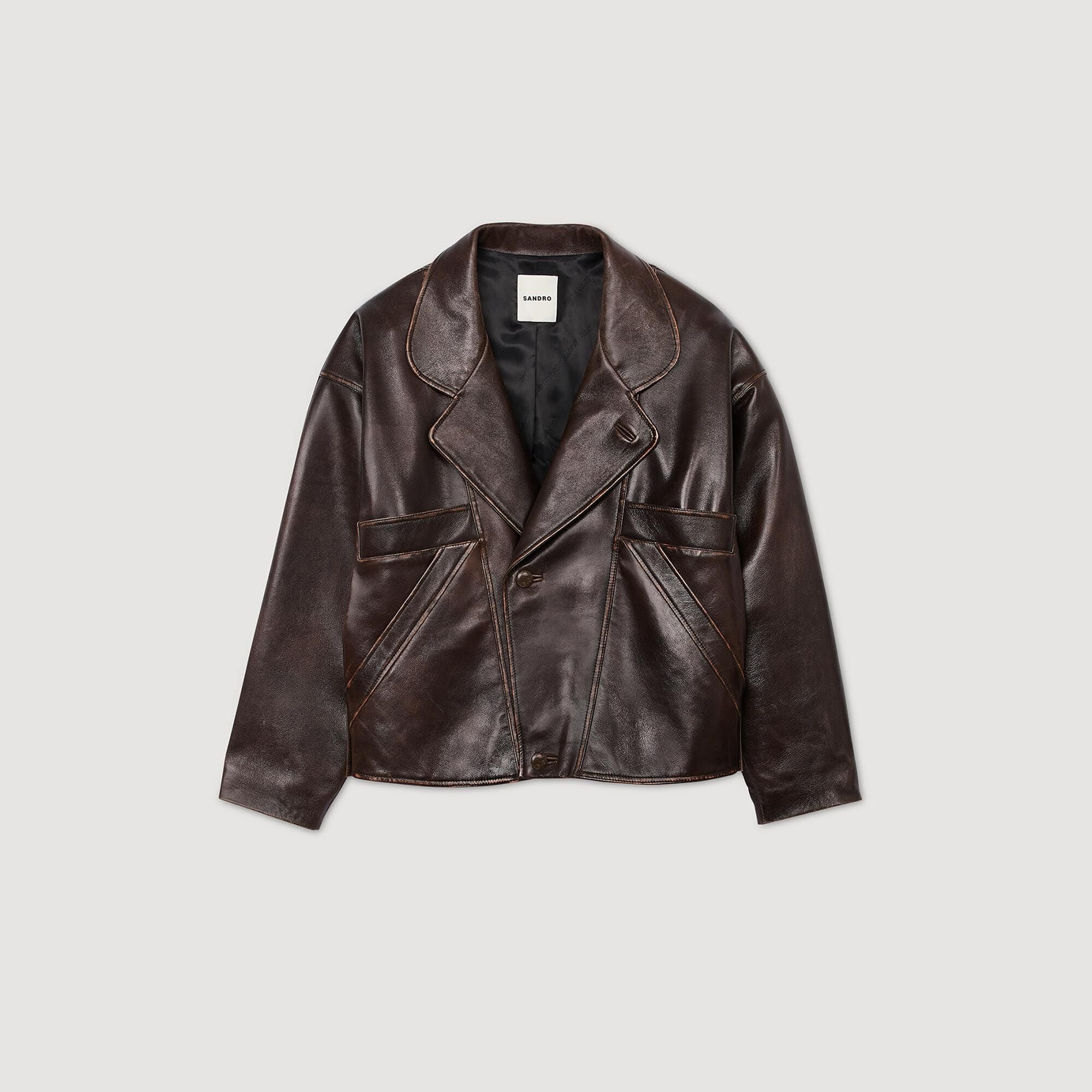 OVERSIZED LEATHER JACKET - 6