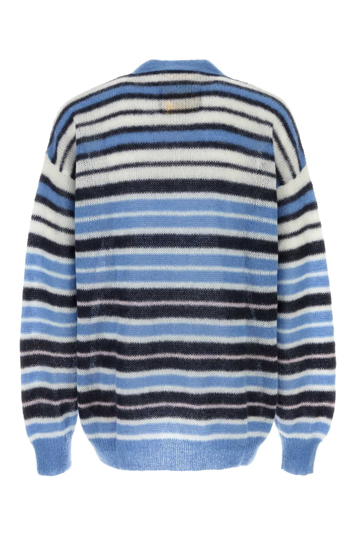 Marni Men Embroidered Mohair Blend Cardigan - 2