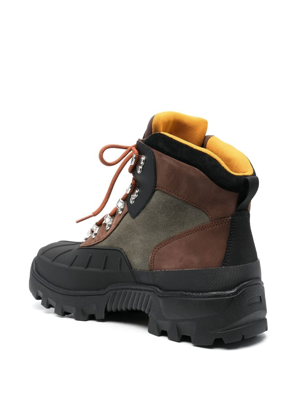 panelled lace-up boots - 3