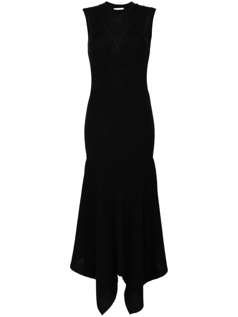 godet merino wool midi dress 1