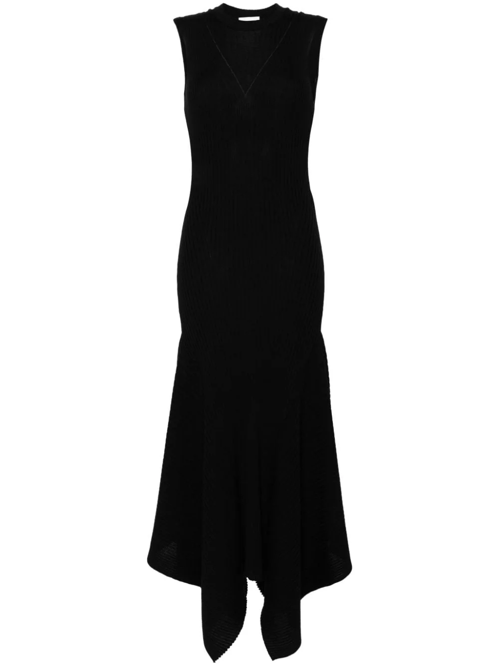 godet merino wool midi dress - 1