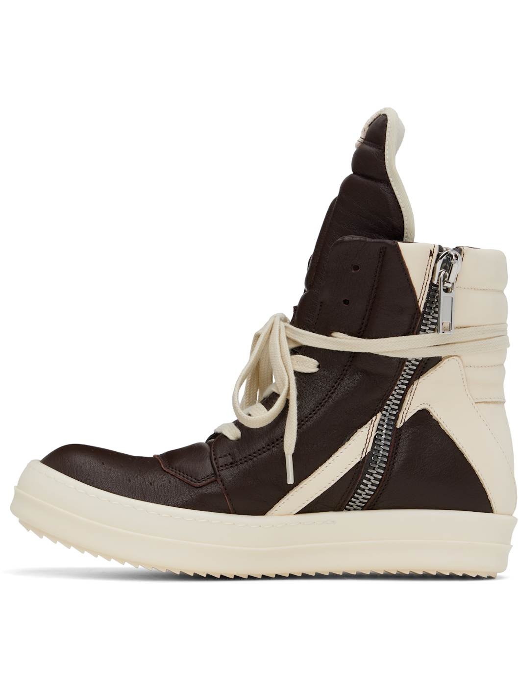 Brown & Off-White Hollywood Geobasket Sneakers - 3