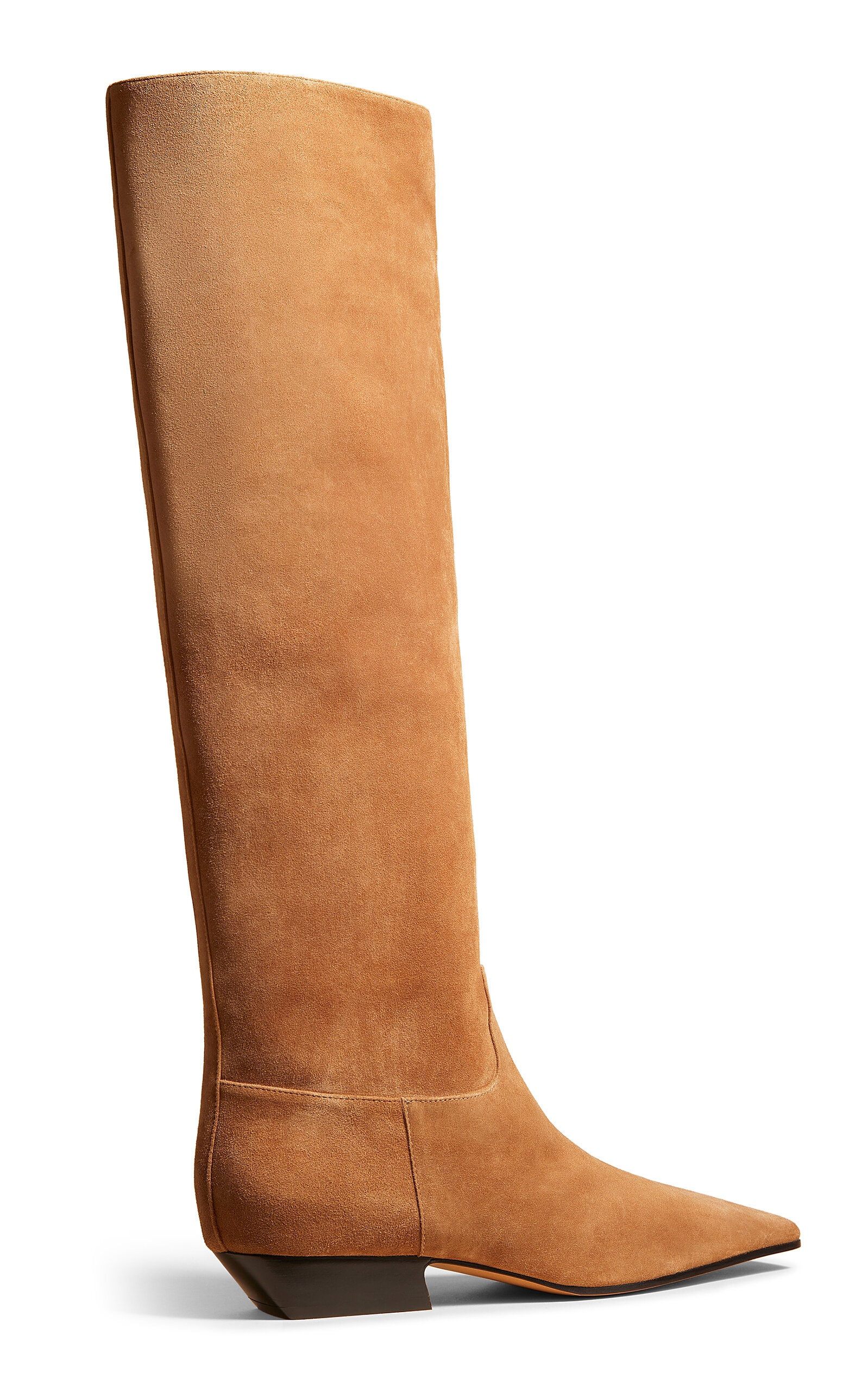 Marfa Suede Western Knee Boots tan - 4