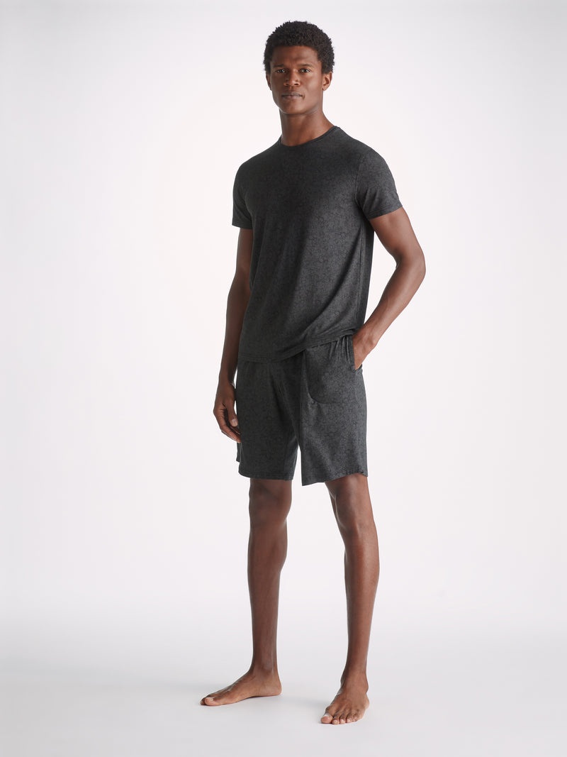 Men's Lounge Shorts London 10 Micro Modal Black - 3