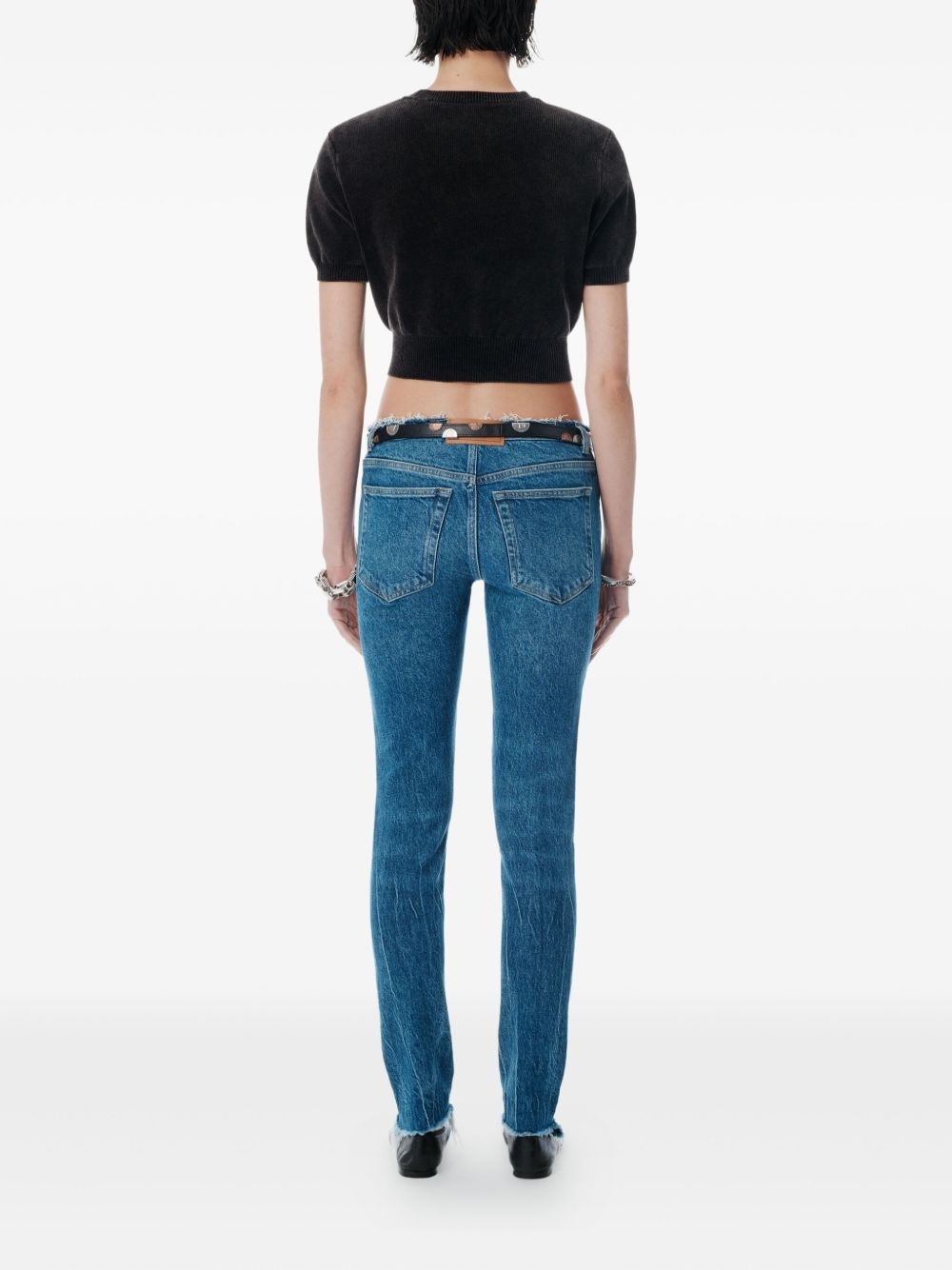 logo-embossed short-sleeve knit top - 4