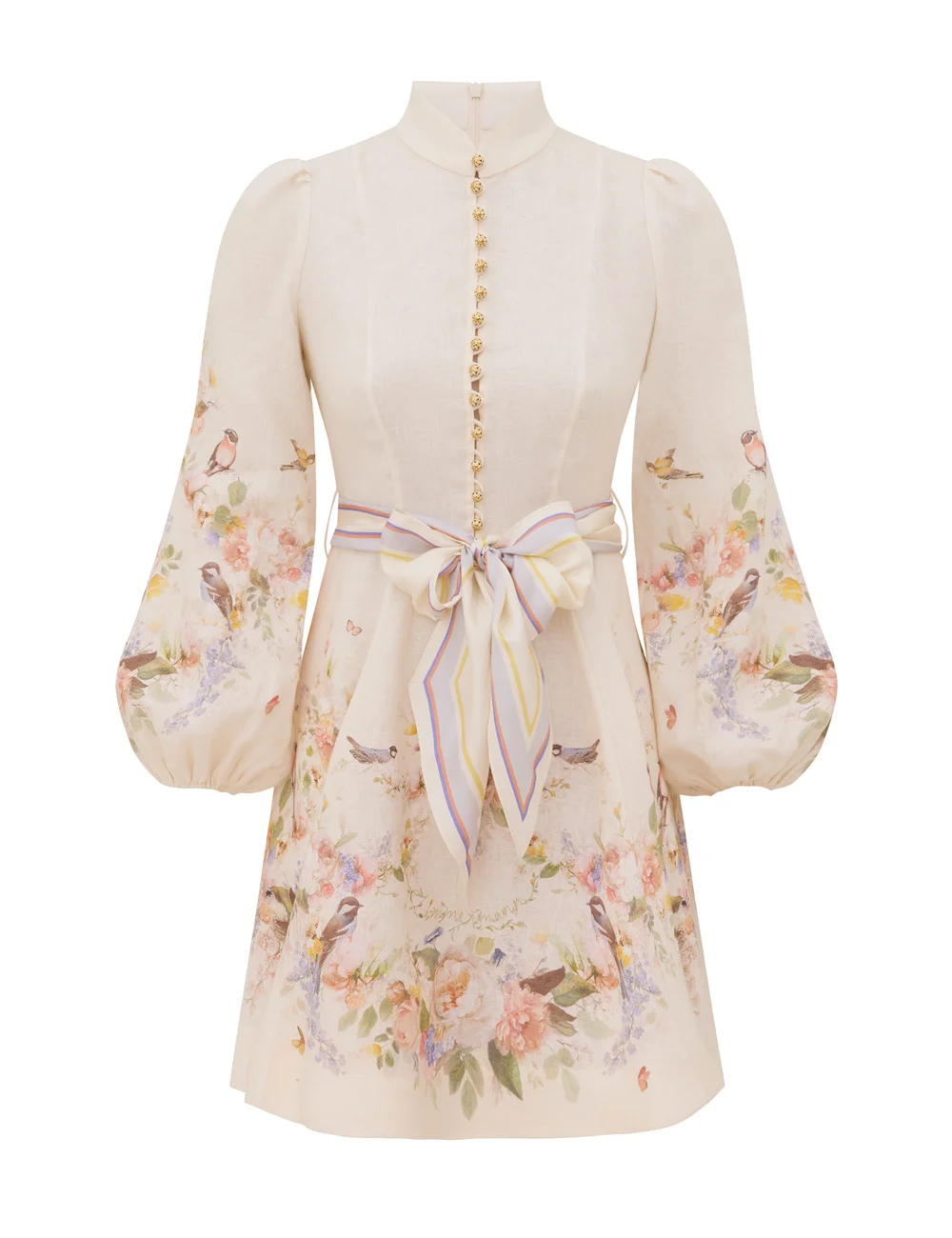 VALIANT BUTTON MINI DRESS - 1