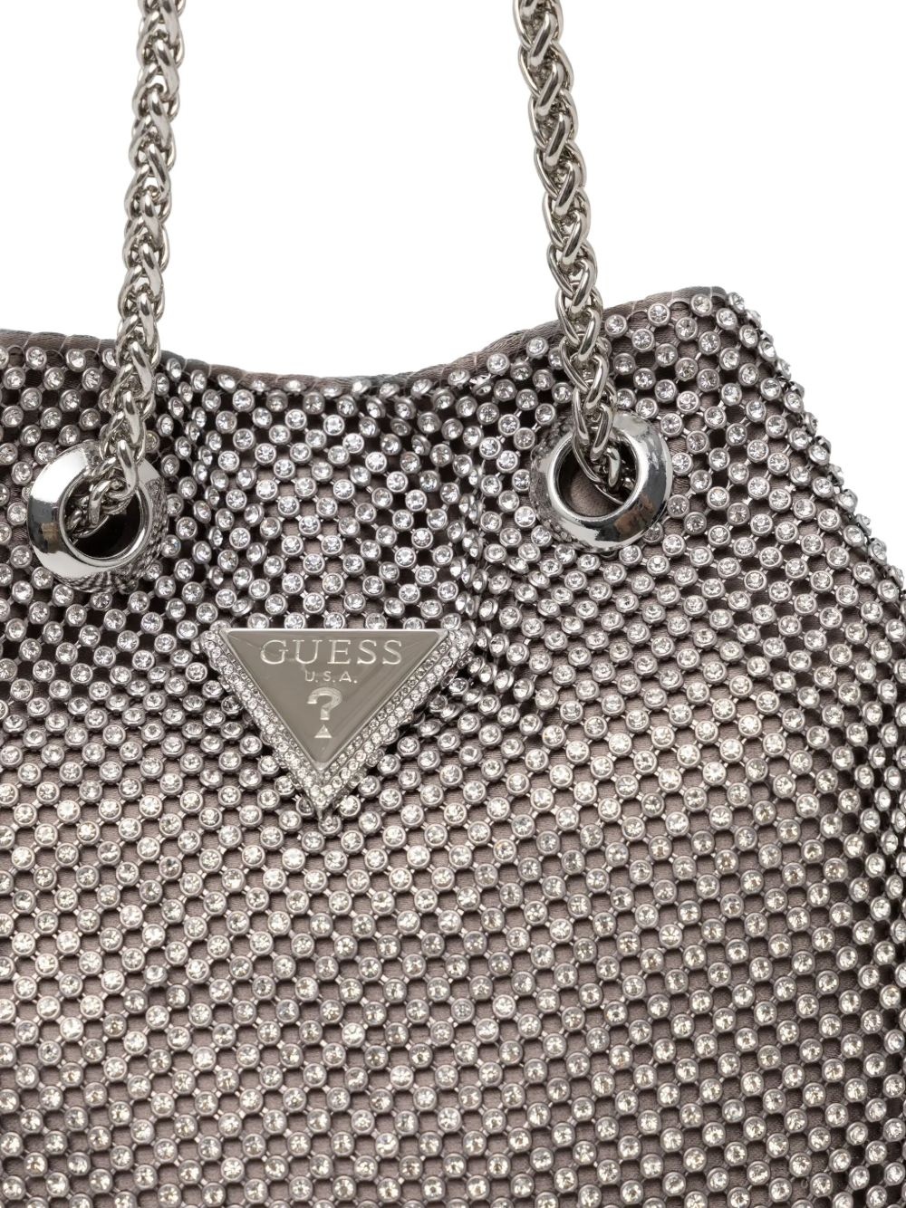 crystal-embellished bucket bag - 4