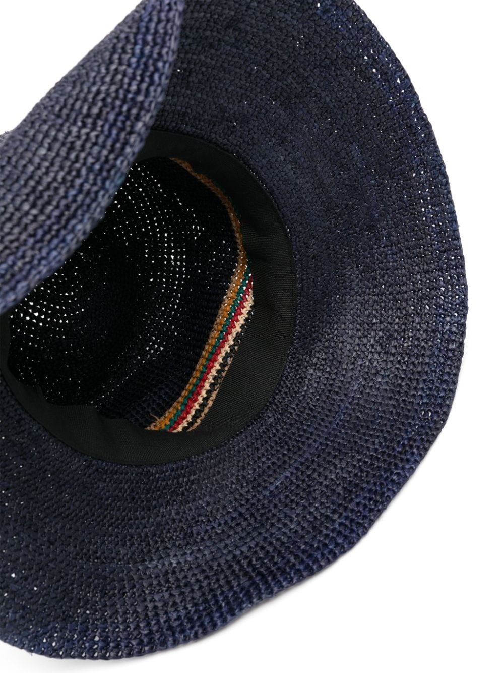 Ribbon-detail straw fedora hat - 2