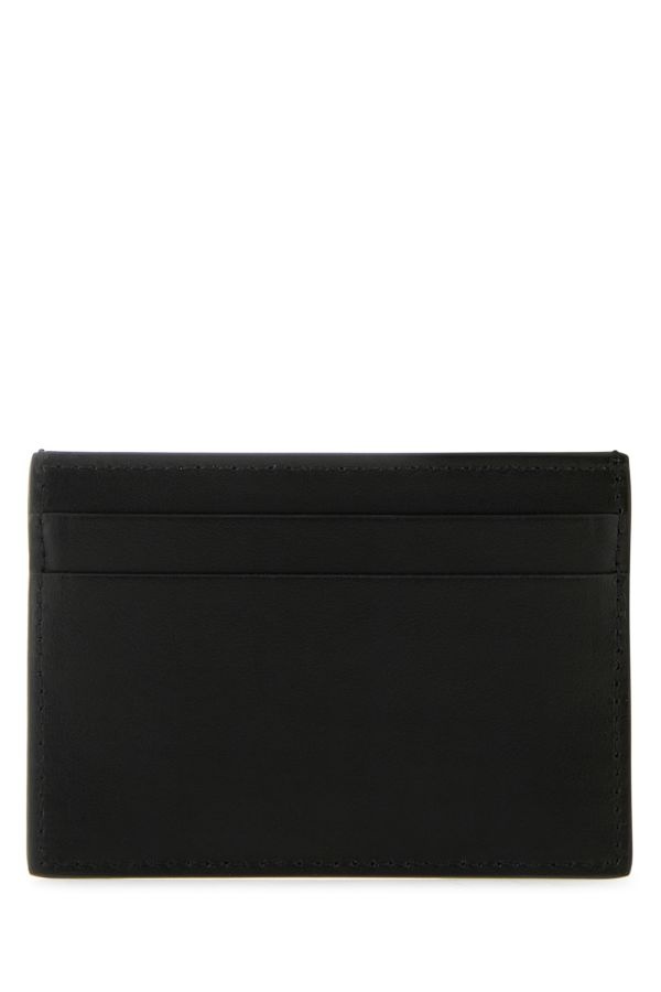 Off White Man Black Leather Card Holder - 3