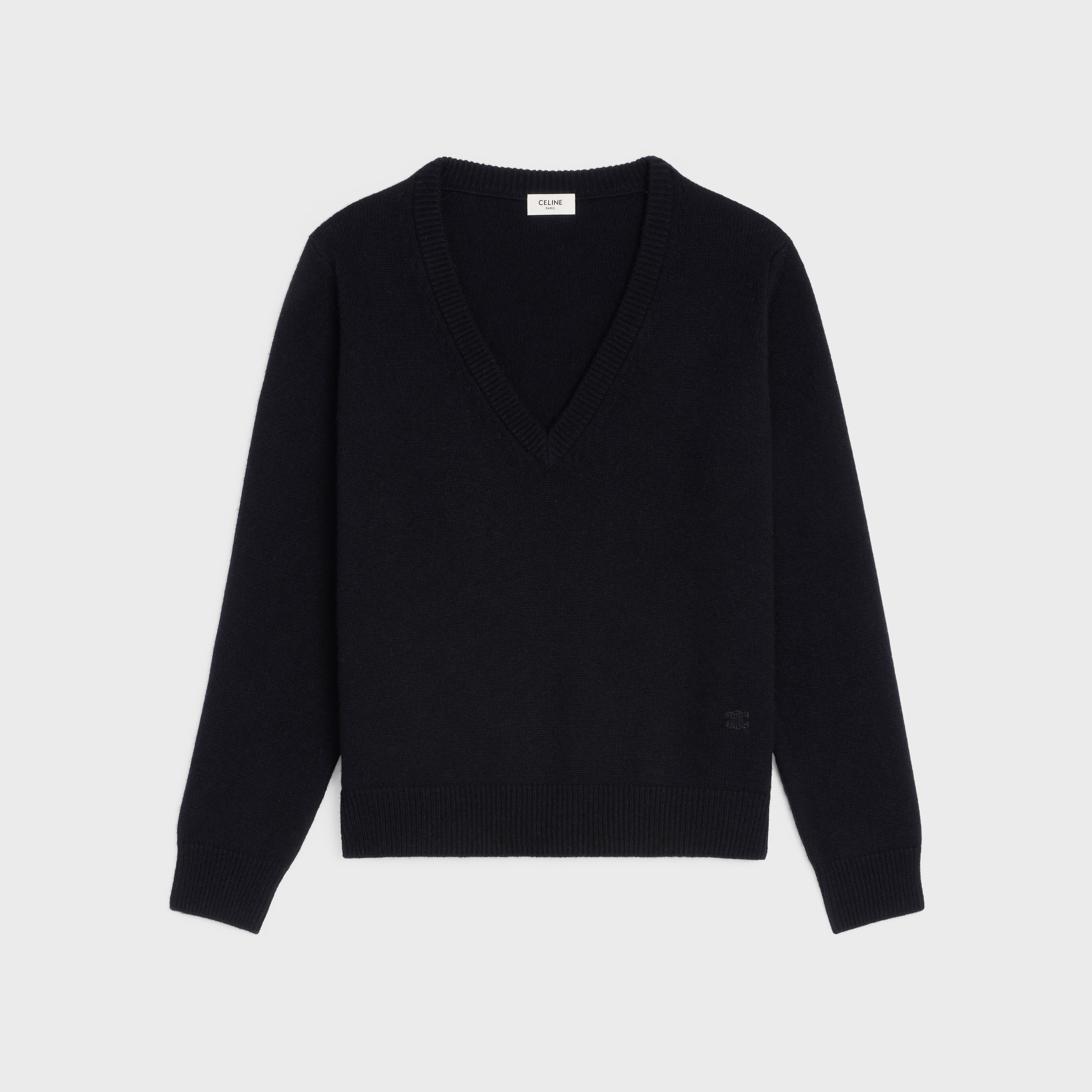 TRIOMPHE V-NECK SWEATER IN HERITAGE CASHMERE - 1