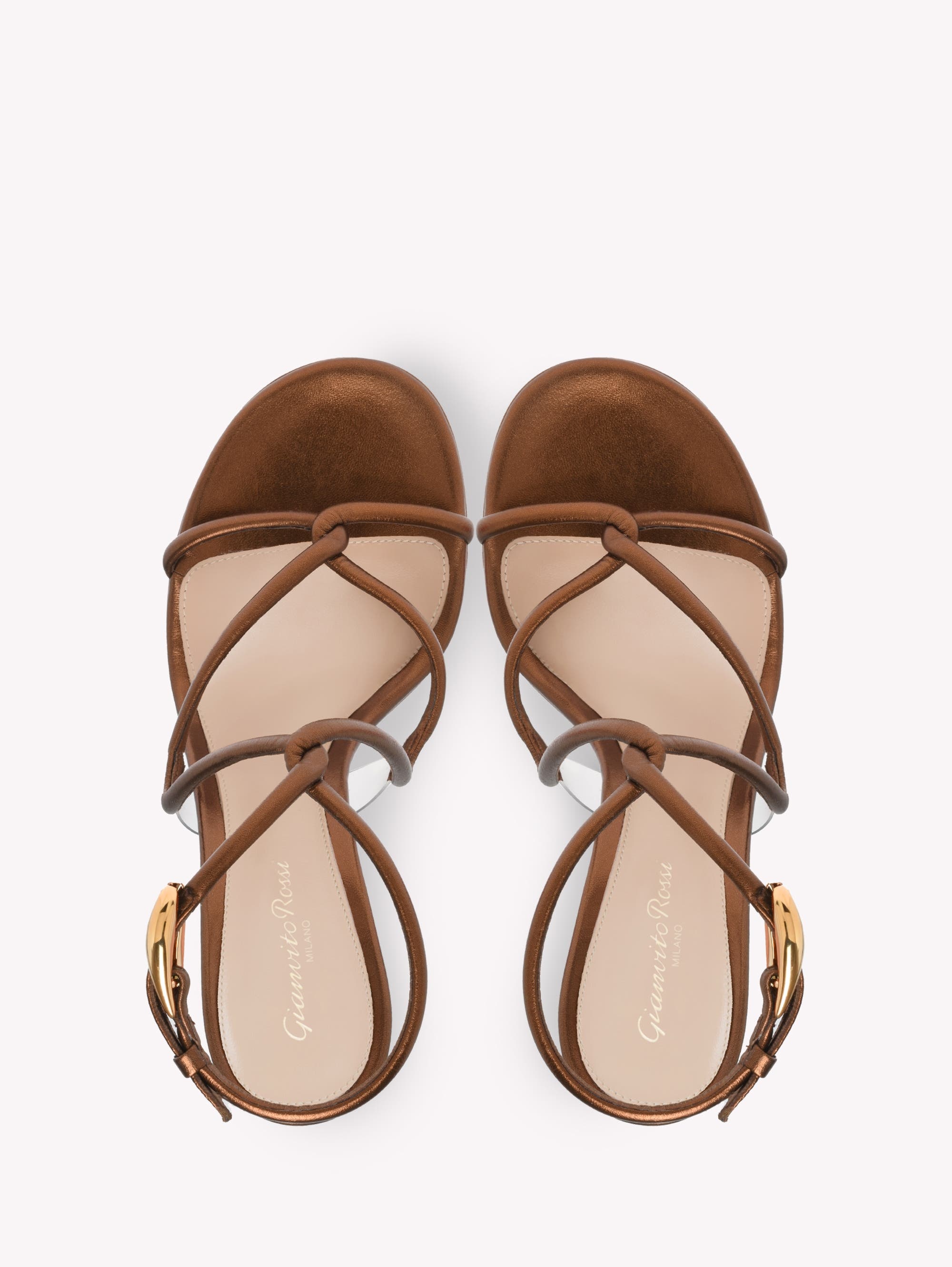 Gianvito Rossi Black Mamba 85 Sandals in Metallic Brown at Nordstrom - 3