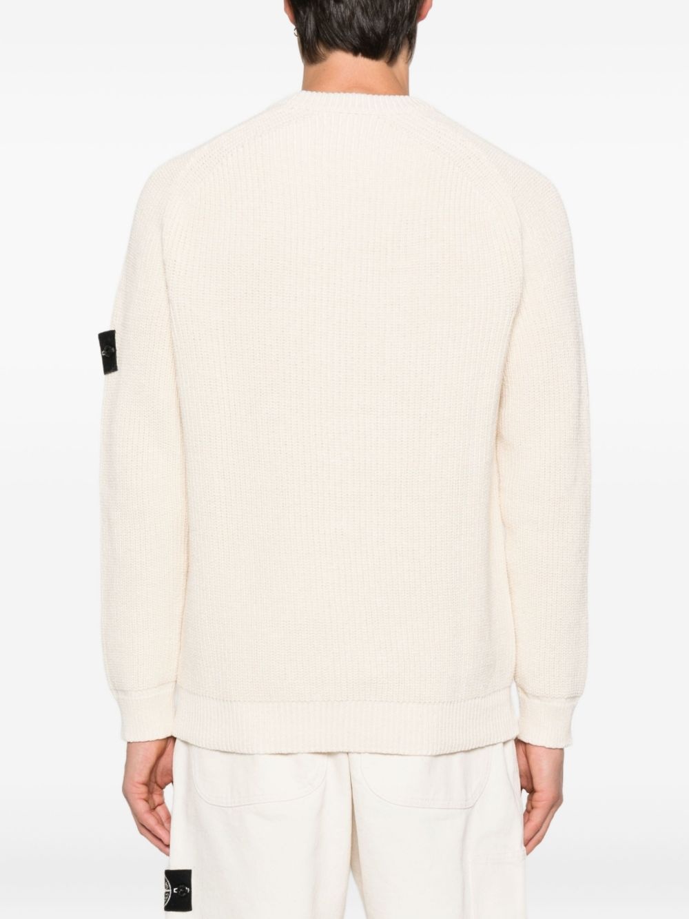 Compass-badge ribbed-knit sweater - 4